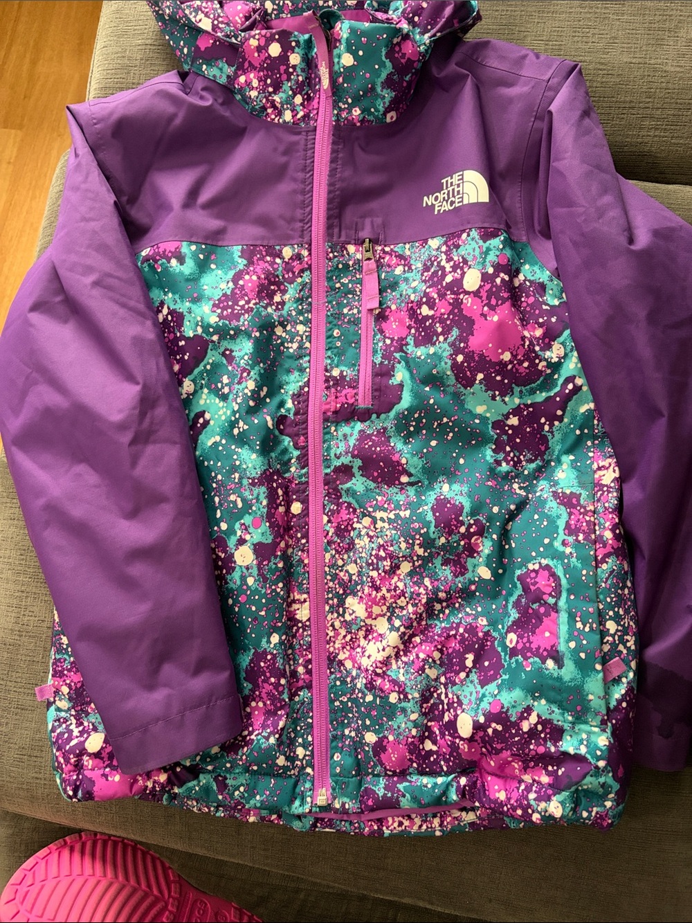 The North Face Kids Purple & Teal Winter Coat